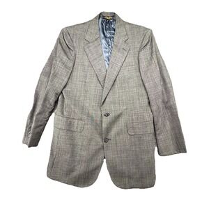 BROOKS BROTHERS Suit  Mens 42R Gray Glen Plaid Wool  2 Button Pants 38x34
